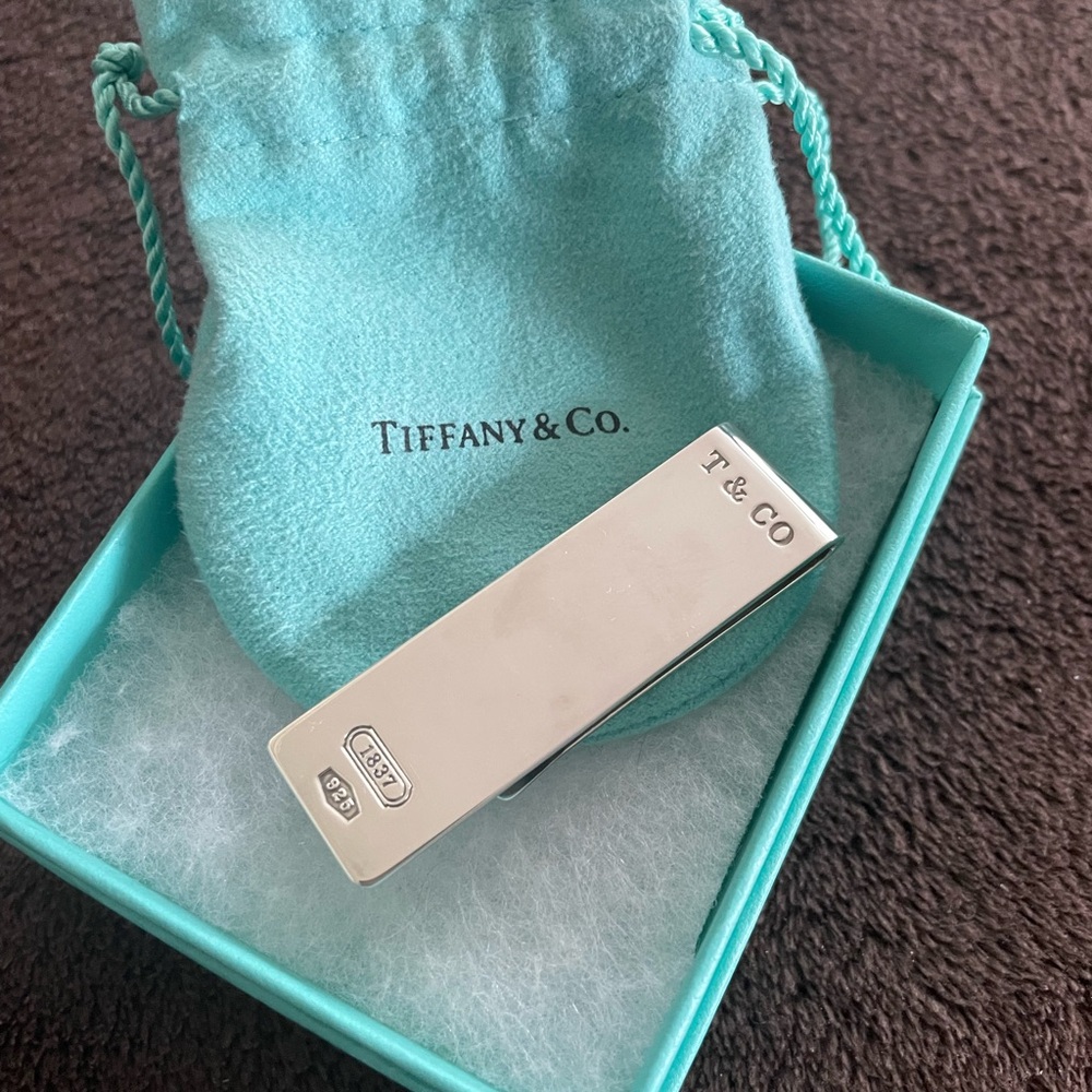 Tiffany & Co. Silver Clip with Teal Pouch